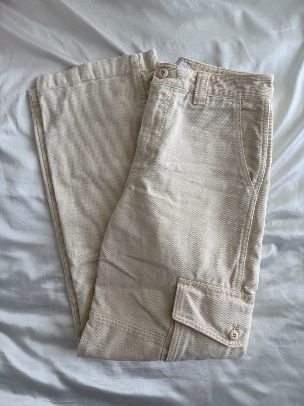 TNA Men's Cream Cargo Pants - Minimal Utility Style